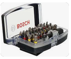 Bosch 2607017319 Professional 32-Piece Screwdriver Bit Set (Extra Hard Screwdriver Bit, Drill Driver and Screwdriver Accessories)