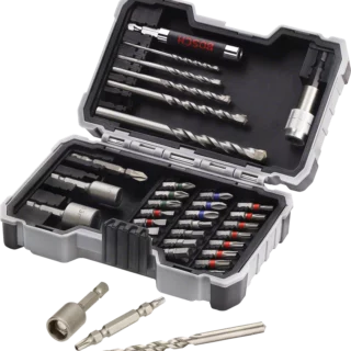 Extra Hard Concrete Drill and Screwdriver Bit Set, 35-Piece