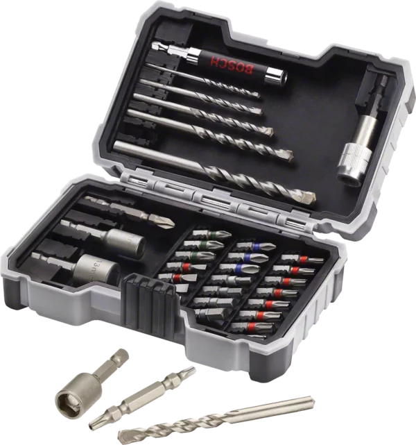 Extra Hard Concrete Drill and Screwdriver Bit Set, 35-Piece